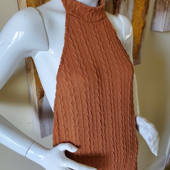 Women's Brown Stretch Knitted Two-Piece Outfit SZ L - Picture 7 of 13
